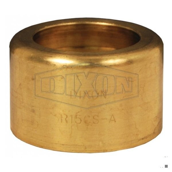 520-H Scovill Style Ferrule, 2-1/2 ID x 3-7/64 to 3-11/64 OD in Nominal, Hose, 2 in L, Brass, Domest